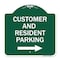 Signmission Reserved Parking Customer & Visitor Parking W/ Right Arrow Alum Sign, 18" x 18", GW-1818-23052 A-DES-GW-1818-23052 - alternate 1